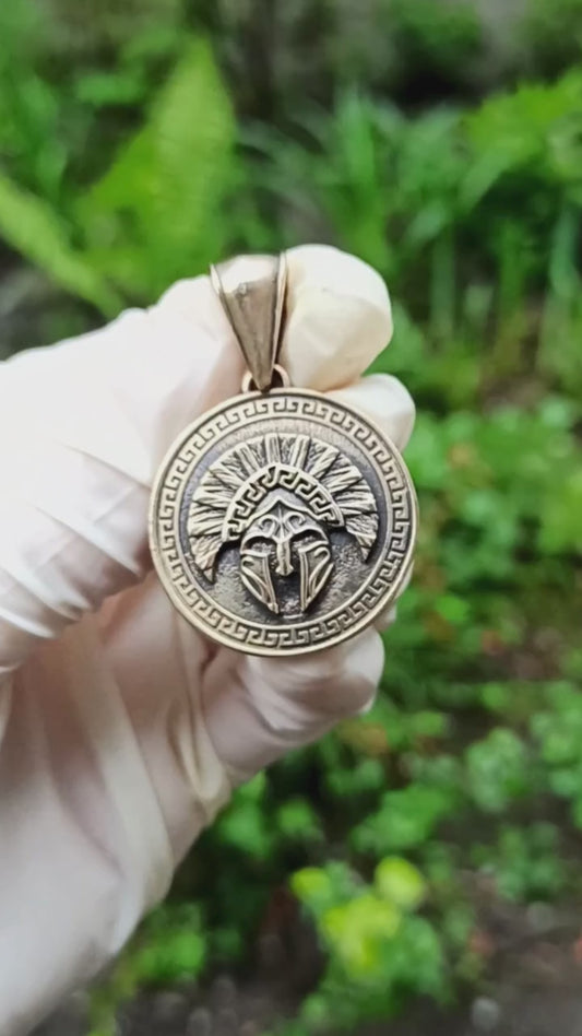 Spartan shield pendant