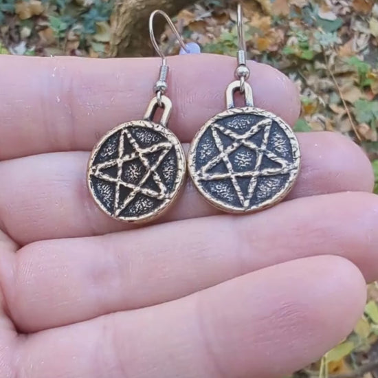 Satanic Pentagram earrings