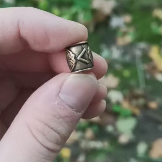 Kenaz rune bead