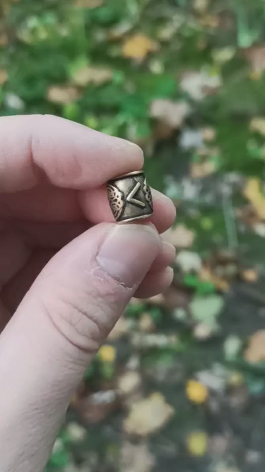 Kenaz rune bead