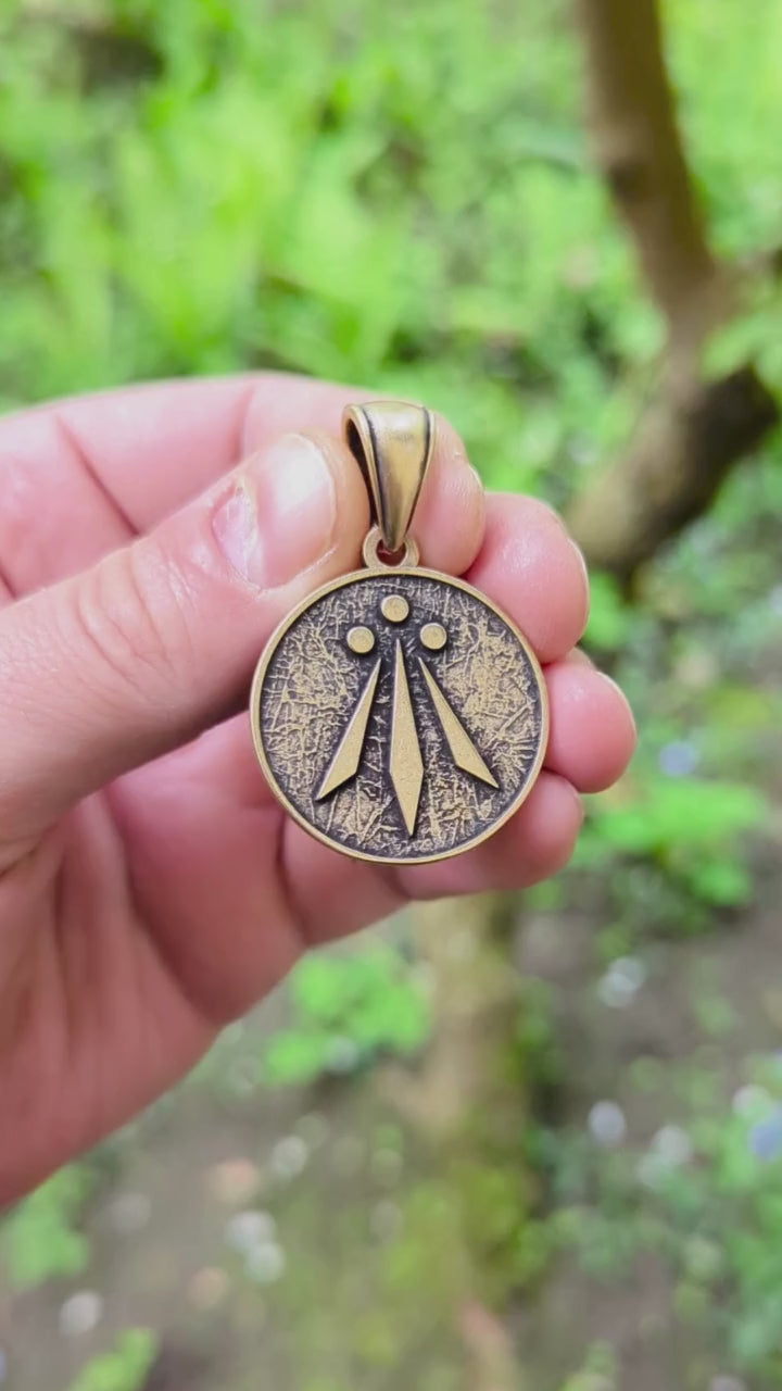 Awen symbol pendant