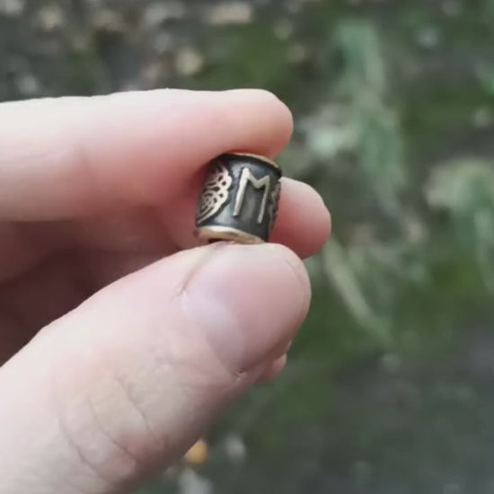 Ehwaz rune bead