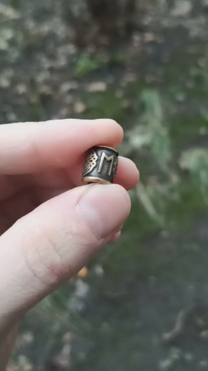 Ehwaz rune bead