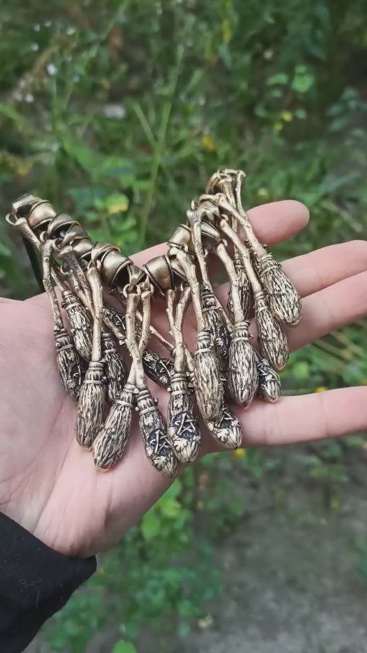 Witch broom pendant