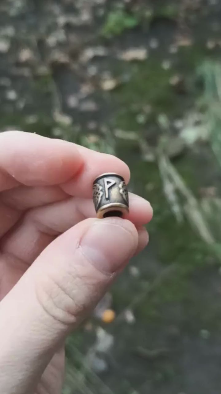 Wunjo rune bead