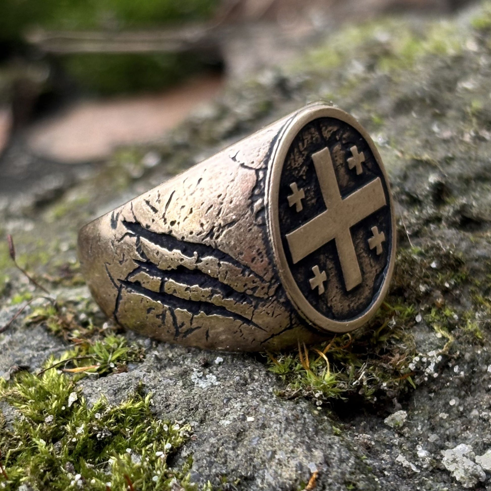 The Flag of Georgia (Sakartvelo) Ring