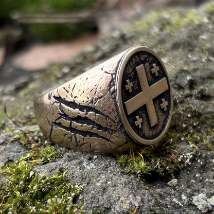 The Flag of Georgia (Sakartvelo) Ring
