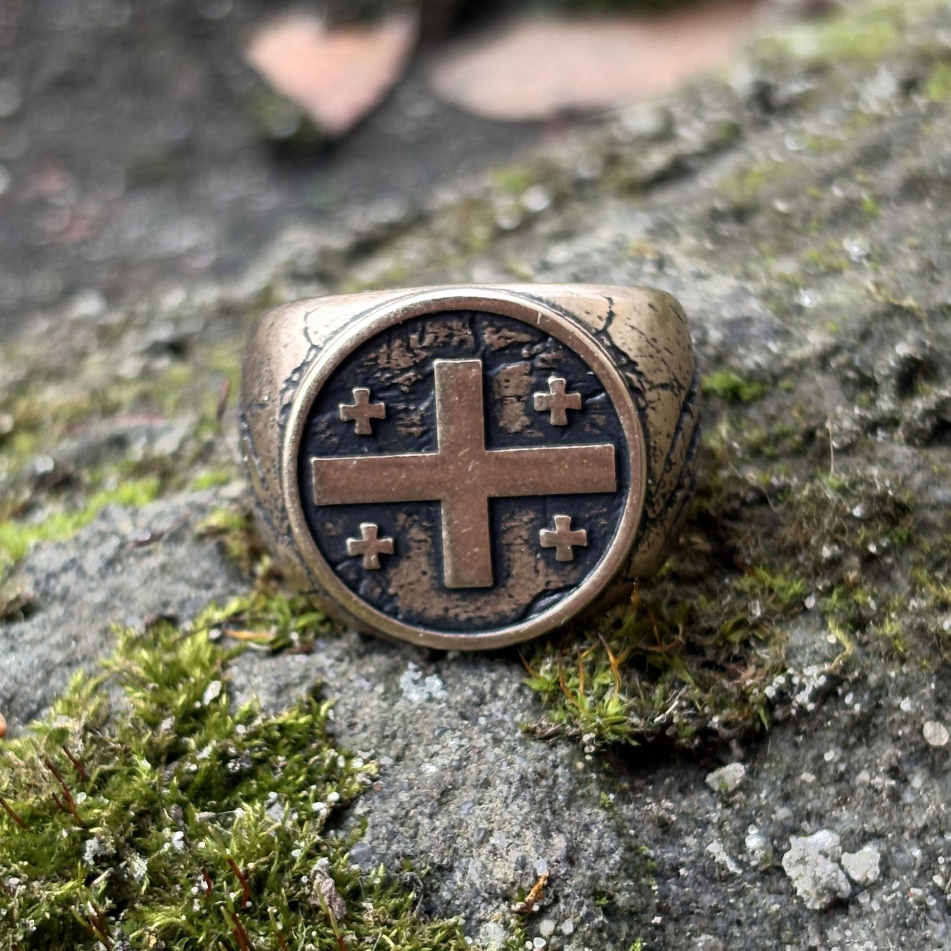 The Flag of Georgia (Sakartvelo) Ring