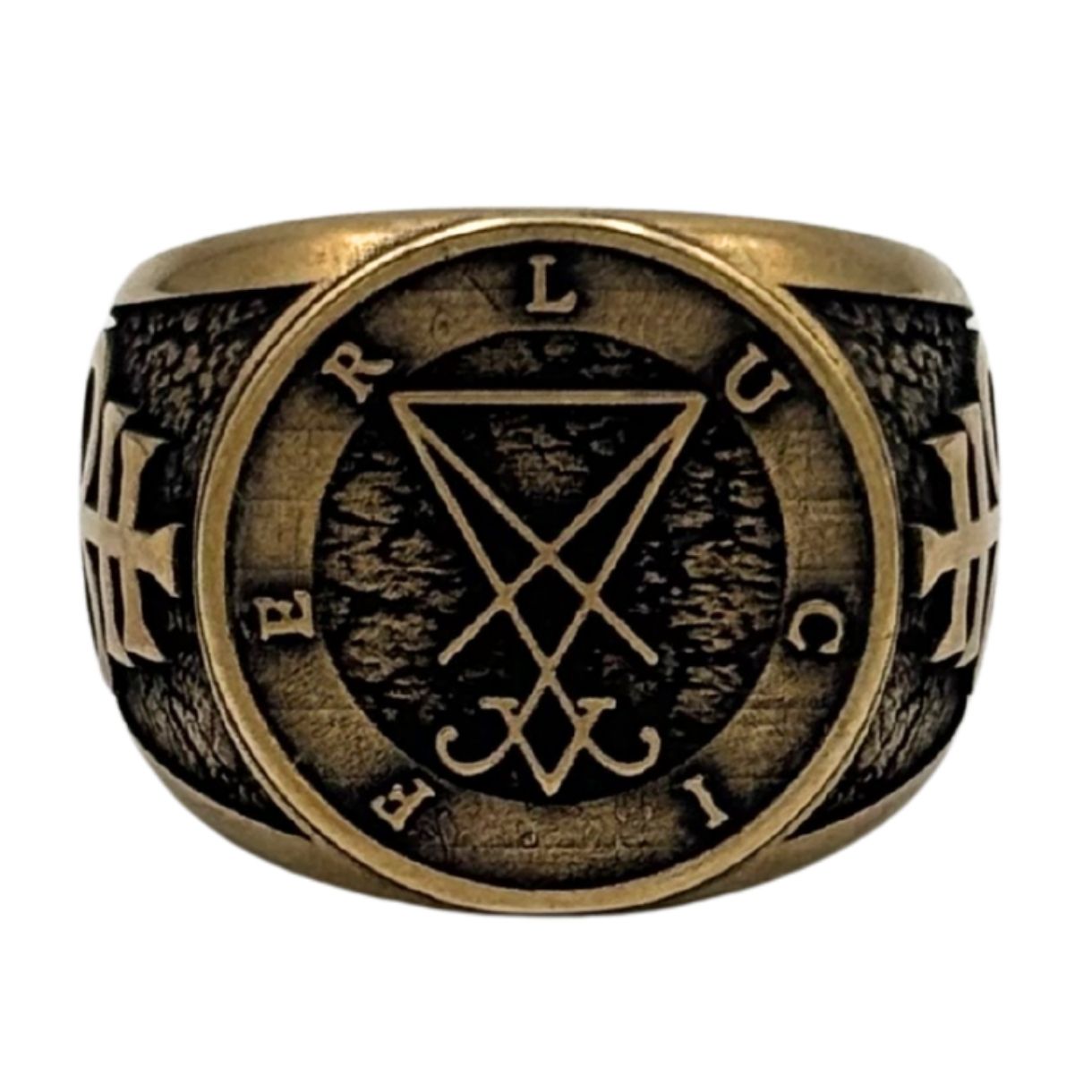 Ring with the Sigil of Lucifer 6 US Bronze