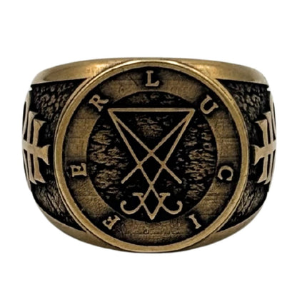 Ring with the Sigil of Lucifer 6 US Bronze