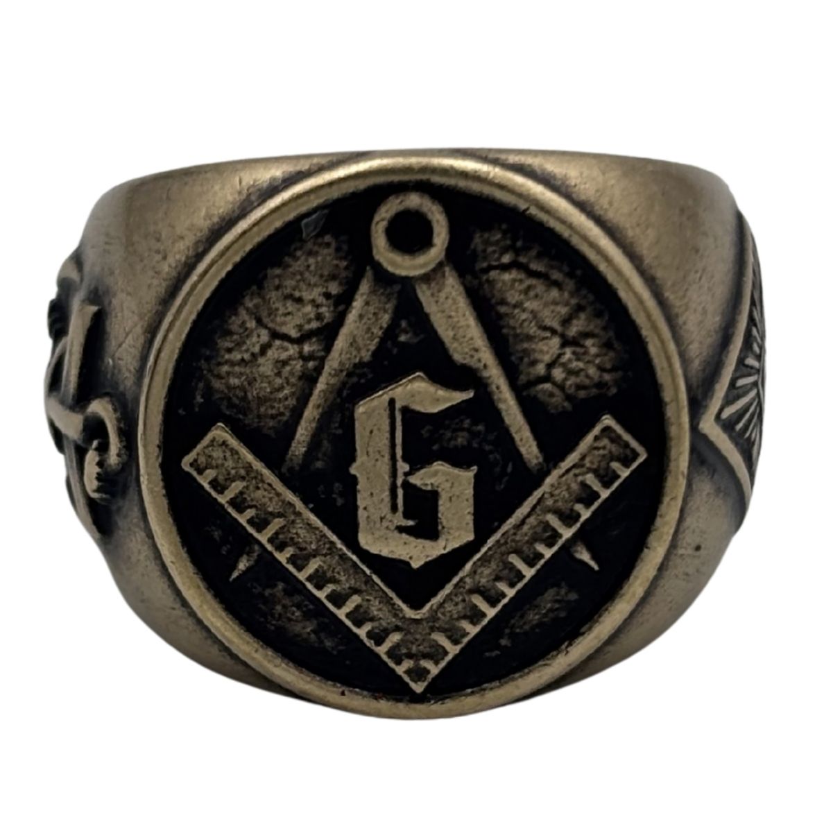 Masonic Eye Ring — Eye of Providence Symbol 6 US Bronze