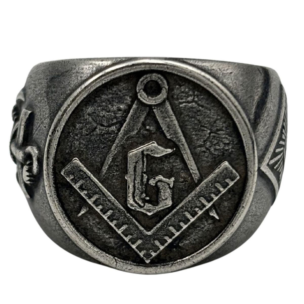 Masonic Eye Ring — Eye of Providence Symbol 6 US Silver plating