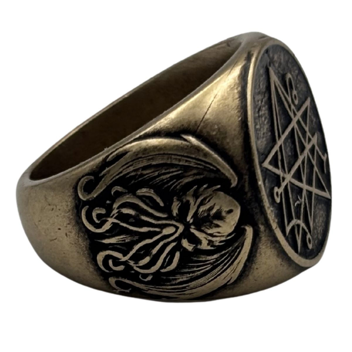 Necronomicon Occult Ring 6 US Bronze