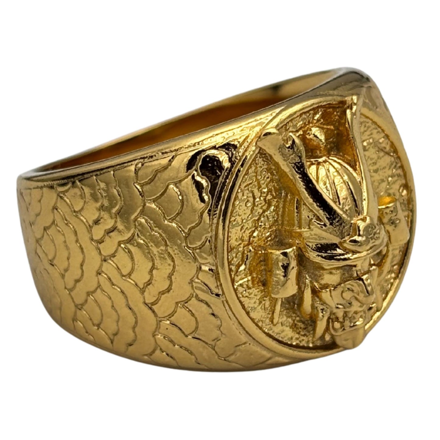 Samurai Kabuto Helmet Ring 6 US Gold plating