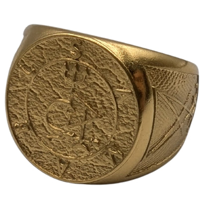 Samael sigil ring 6 US Gold plating