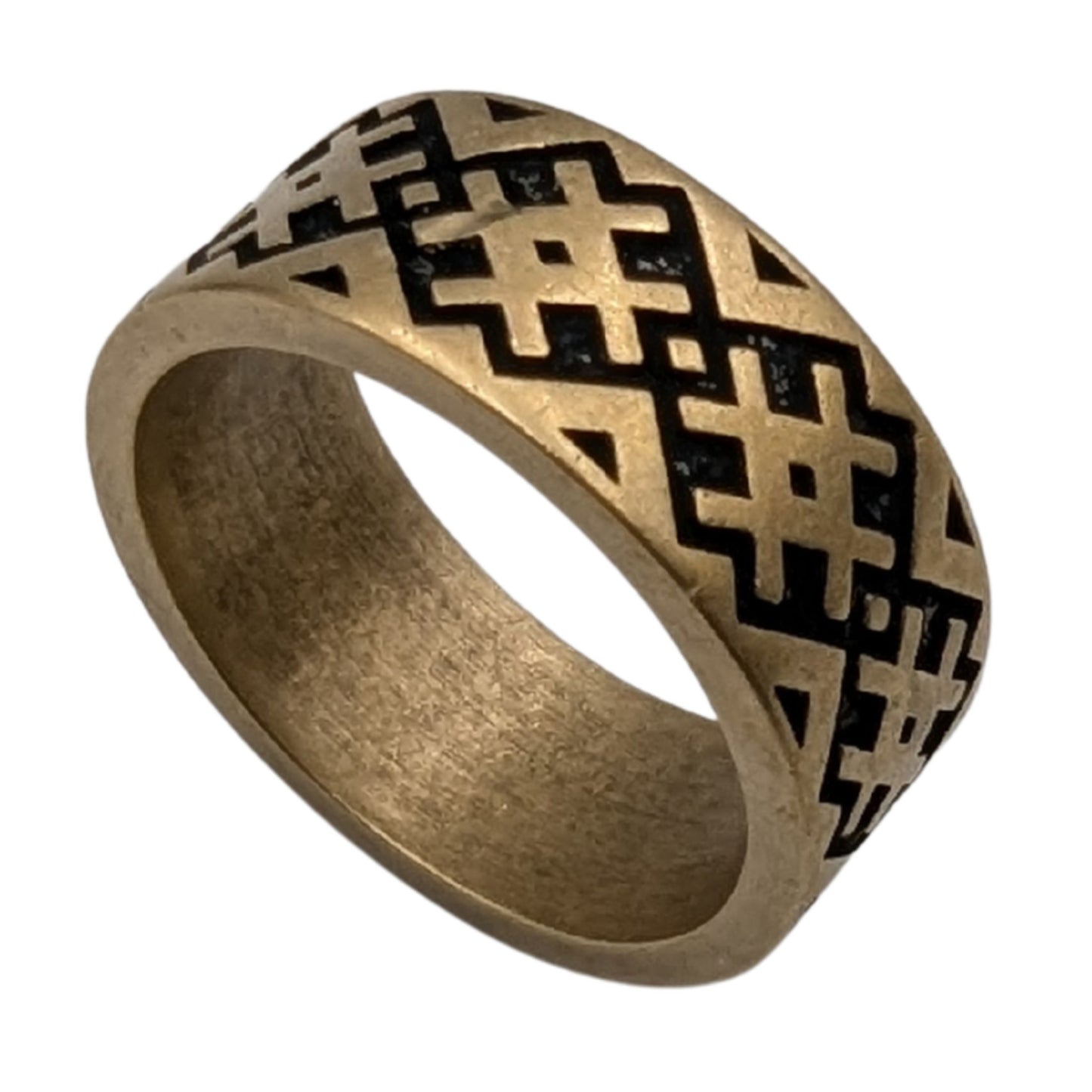 Slavic Ornament Ring 6 US Bronze