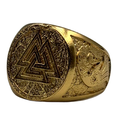 Valknut Symbol germanic raven ring