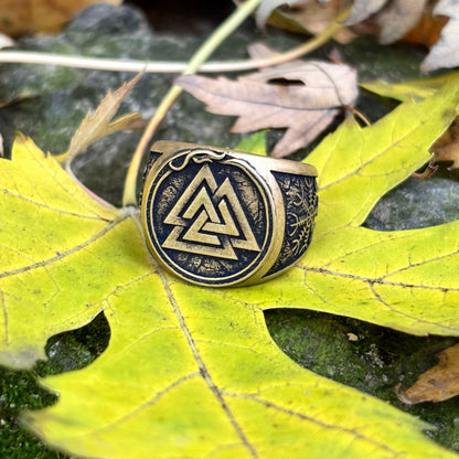 Valknut Aegishialmur and Vegvisir Ring