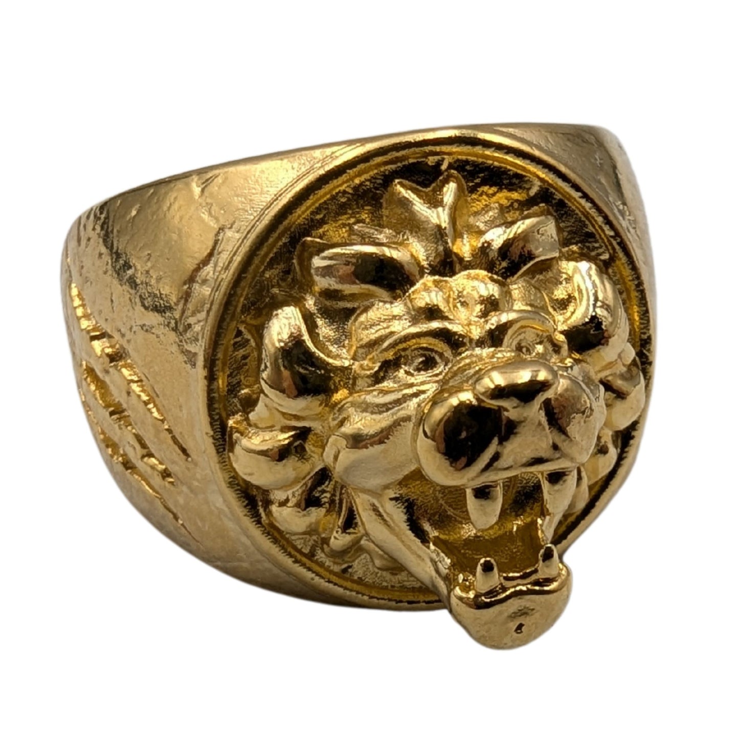 Lion signet ring 6 US Gold plating