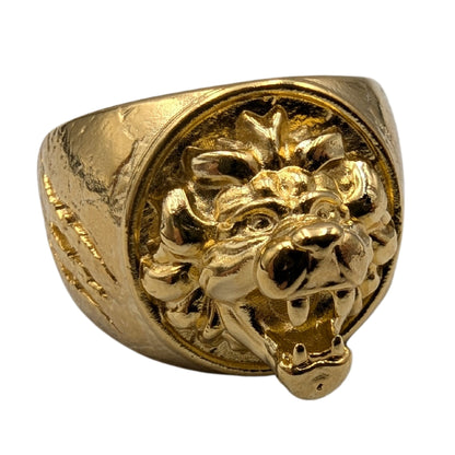 Lion signet ring 6 US Gold plating