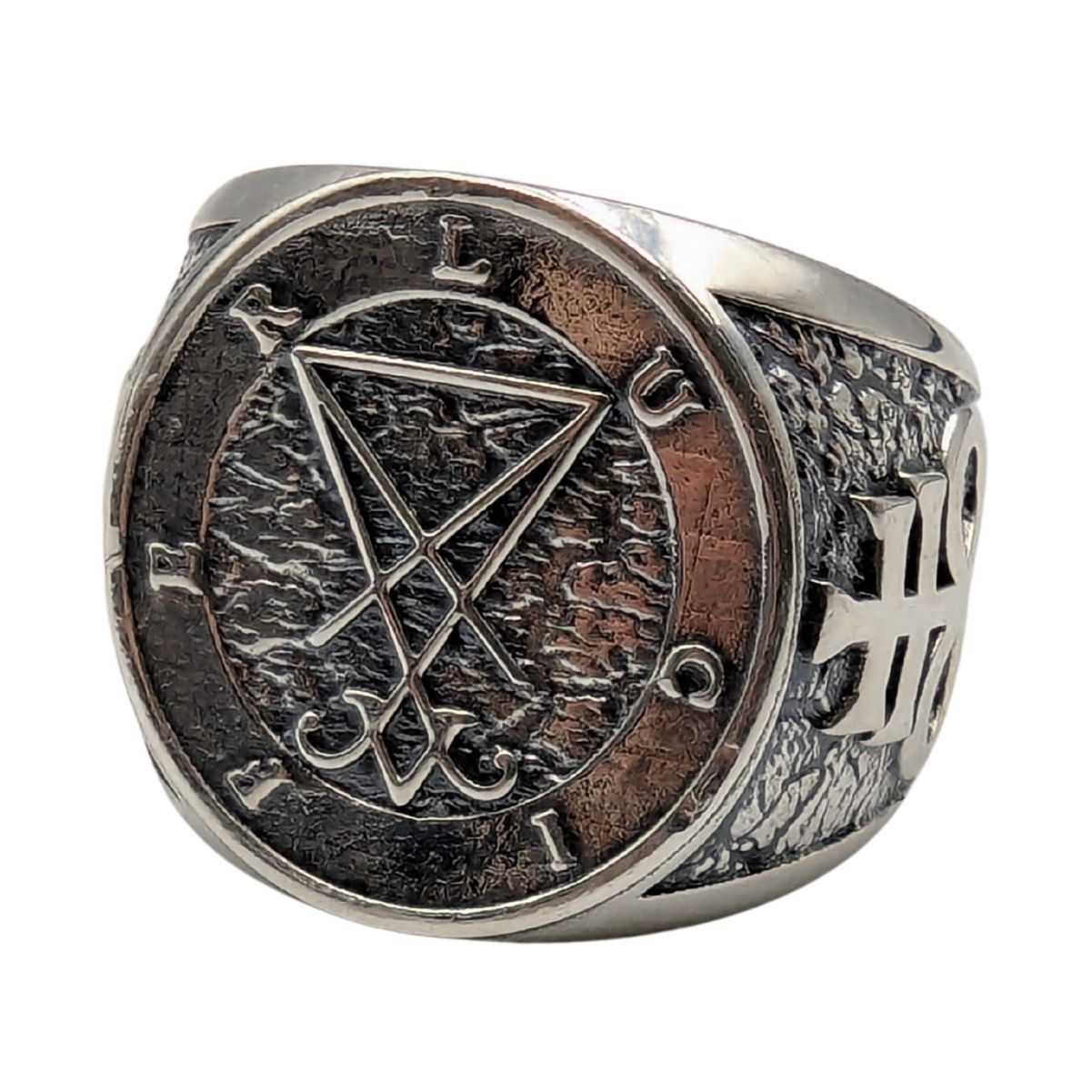 Ring with the Sigil of Lucifer 6 US Silver 925