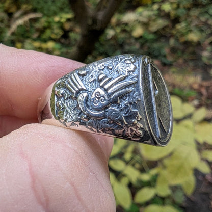 Raido rune signet ring
