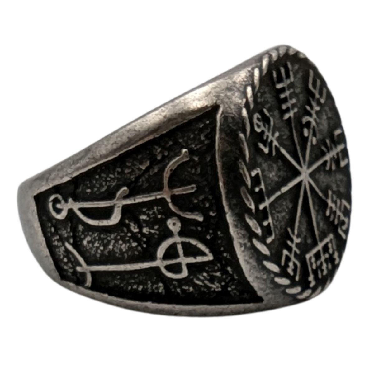 Draumstafir Ring with Vegvisir