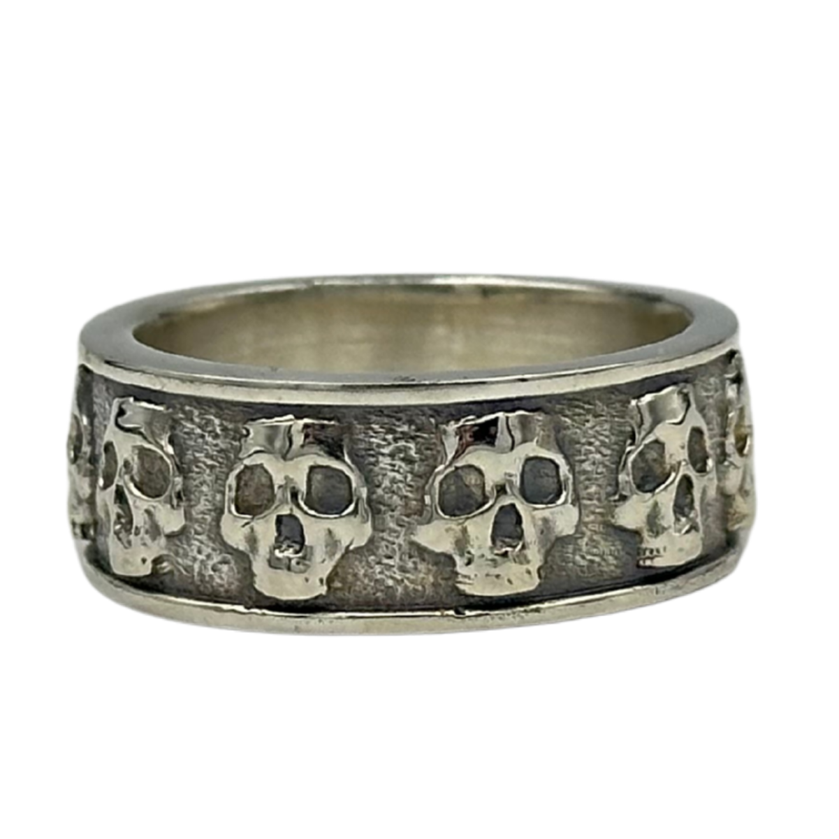 Skull band ring