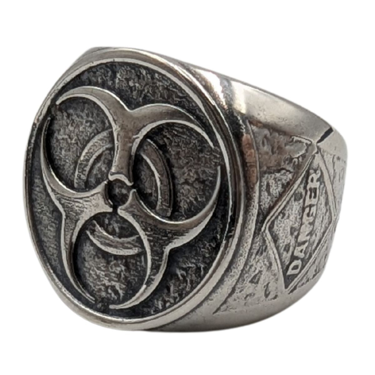 Biohazard ring 6 US Silver 925
