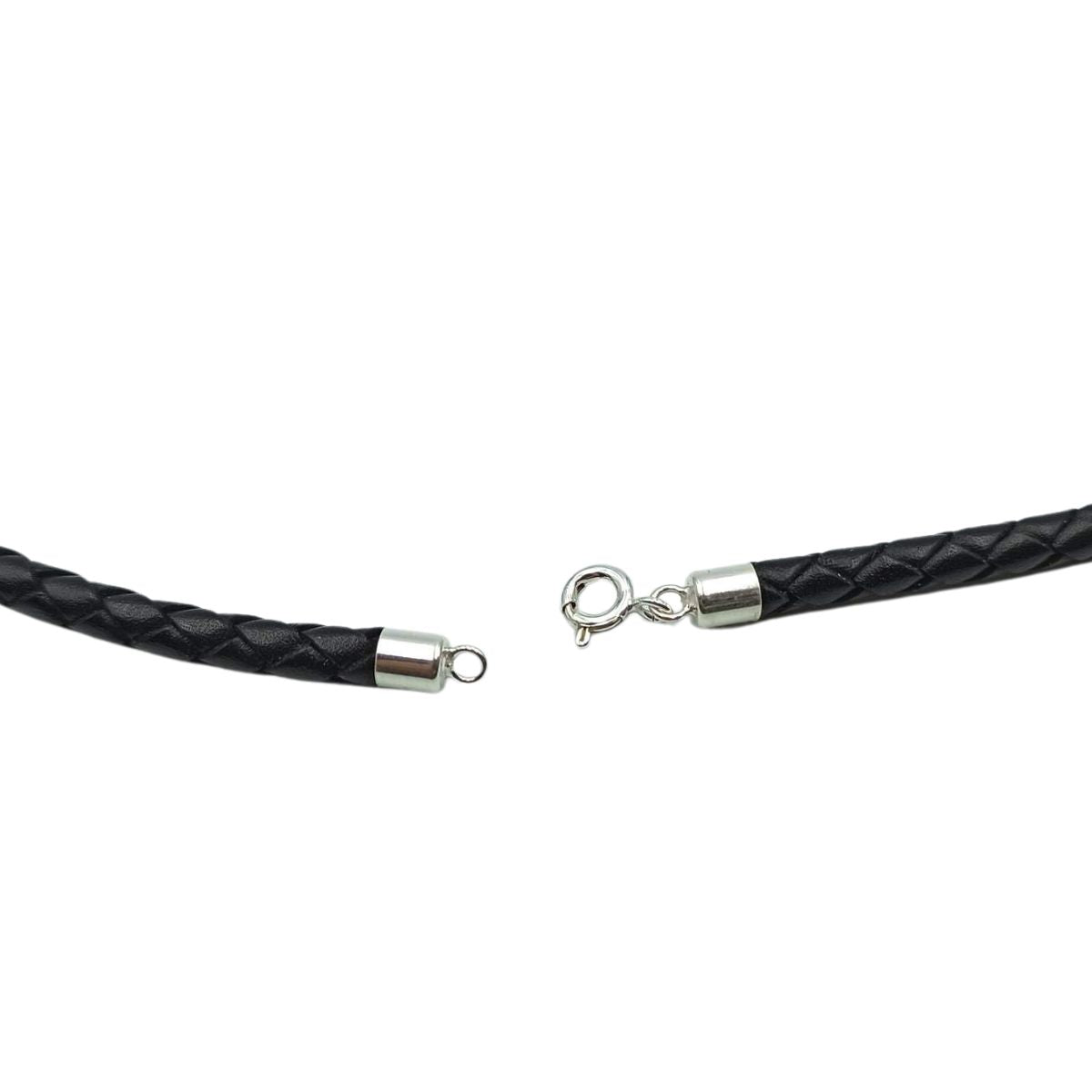 Braided leather necklace for pendant