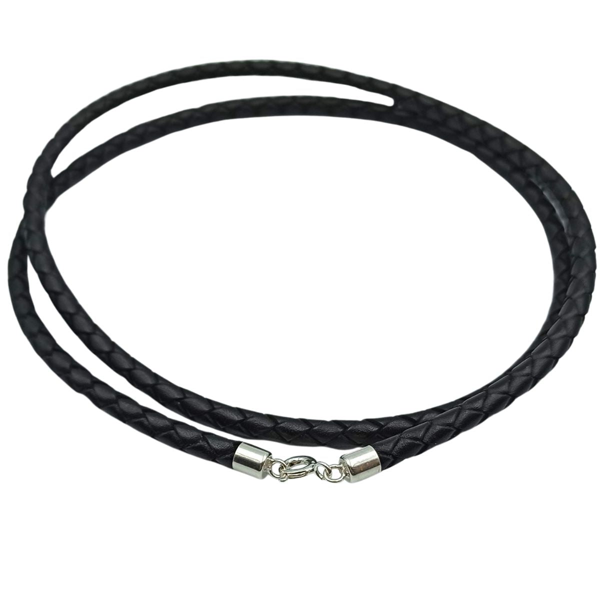 Braided leather necklace for pendant