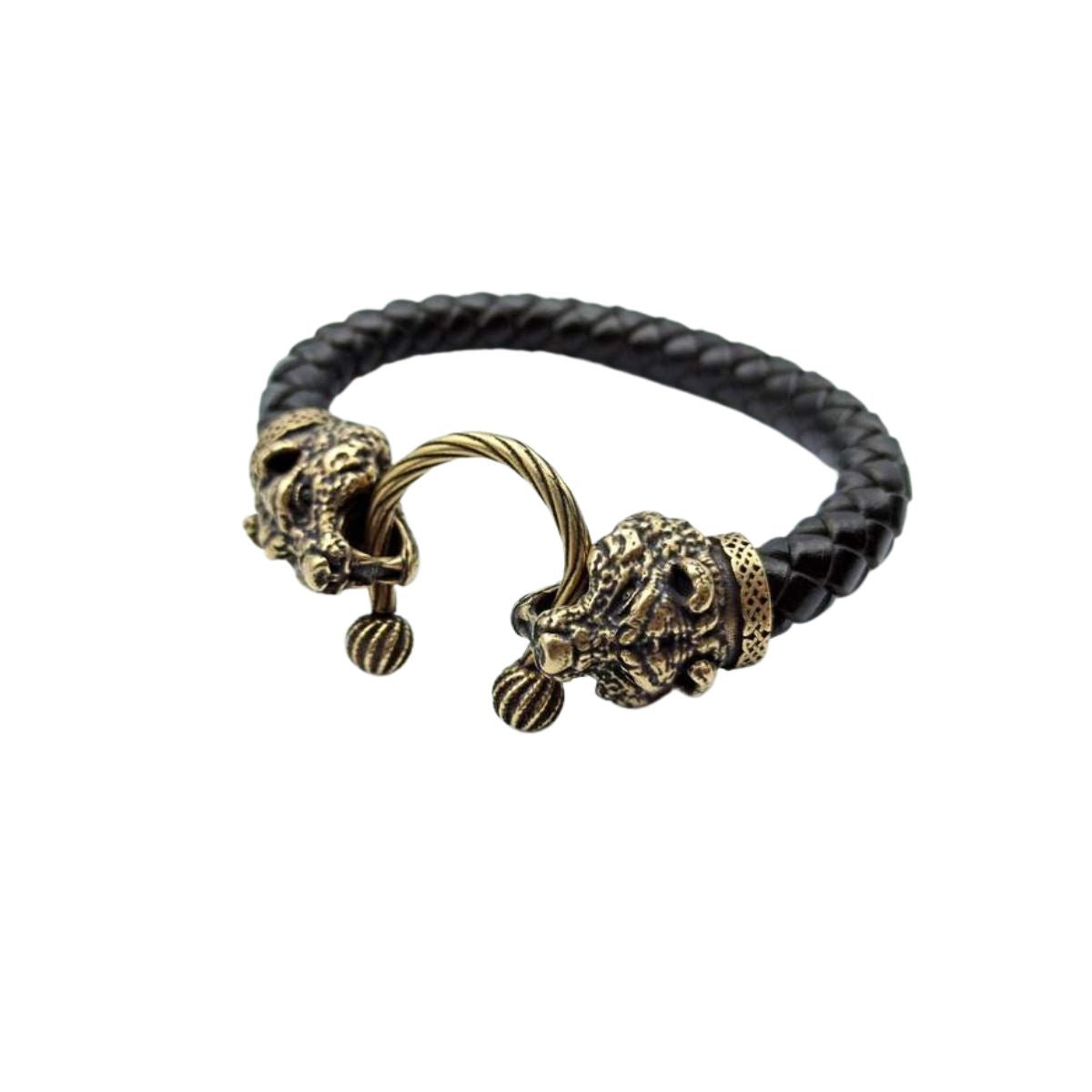 Bear head leather bracelet 6 inch | 15 Cm  
