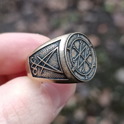Azazel sigil demon bronze ring