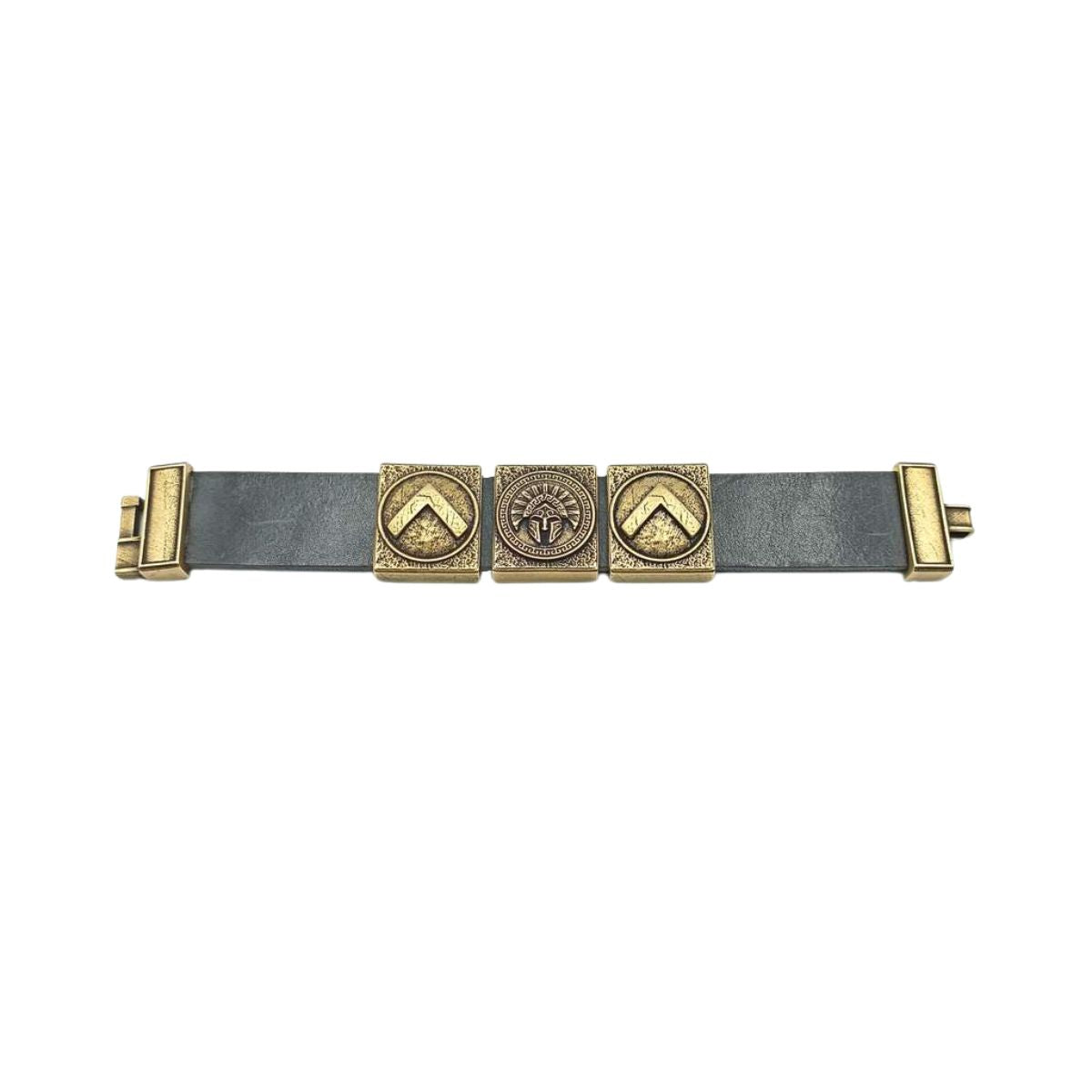 Spartan leather cuff bracelet   