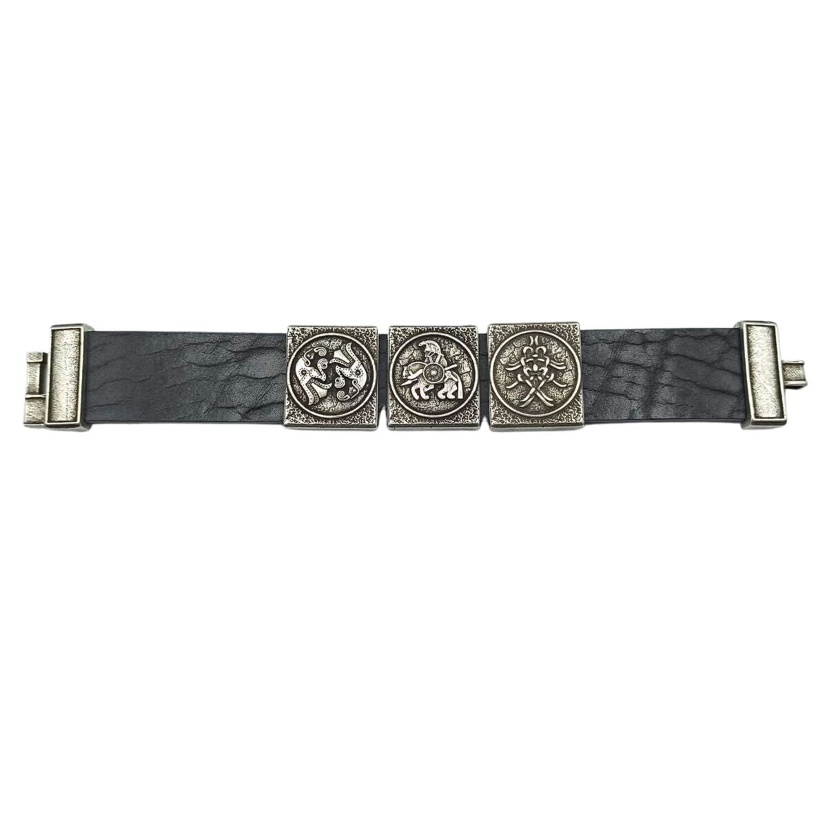 Odin leather wrist cuff bracelet   