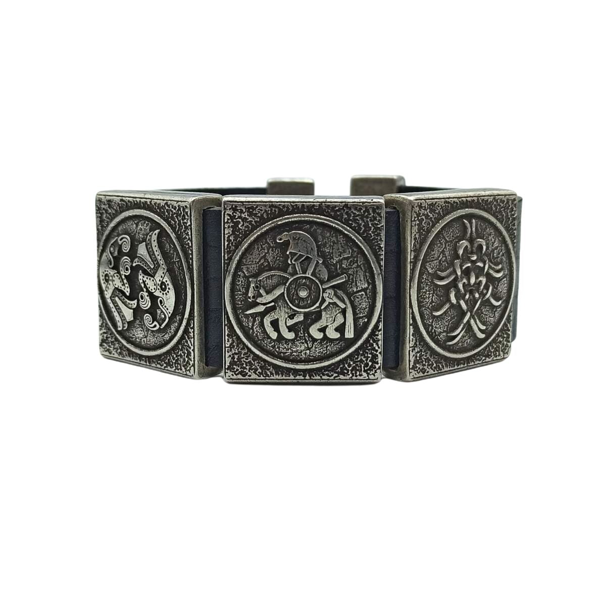 Odin leather wrist cuff bracelet