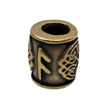 Ansuz rune bronze bead
