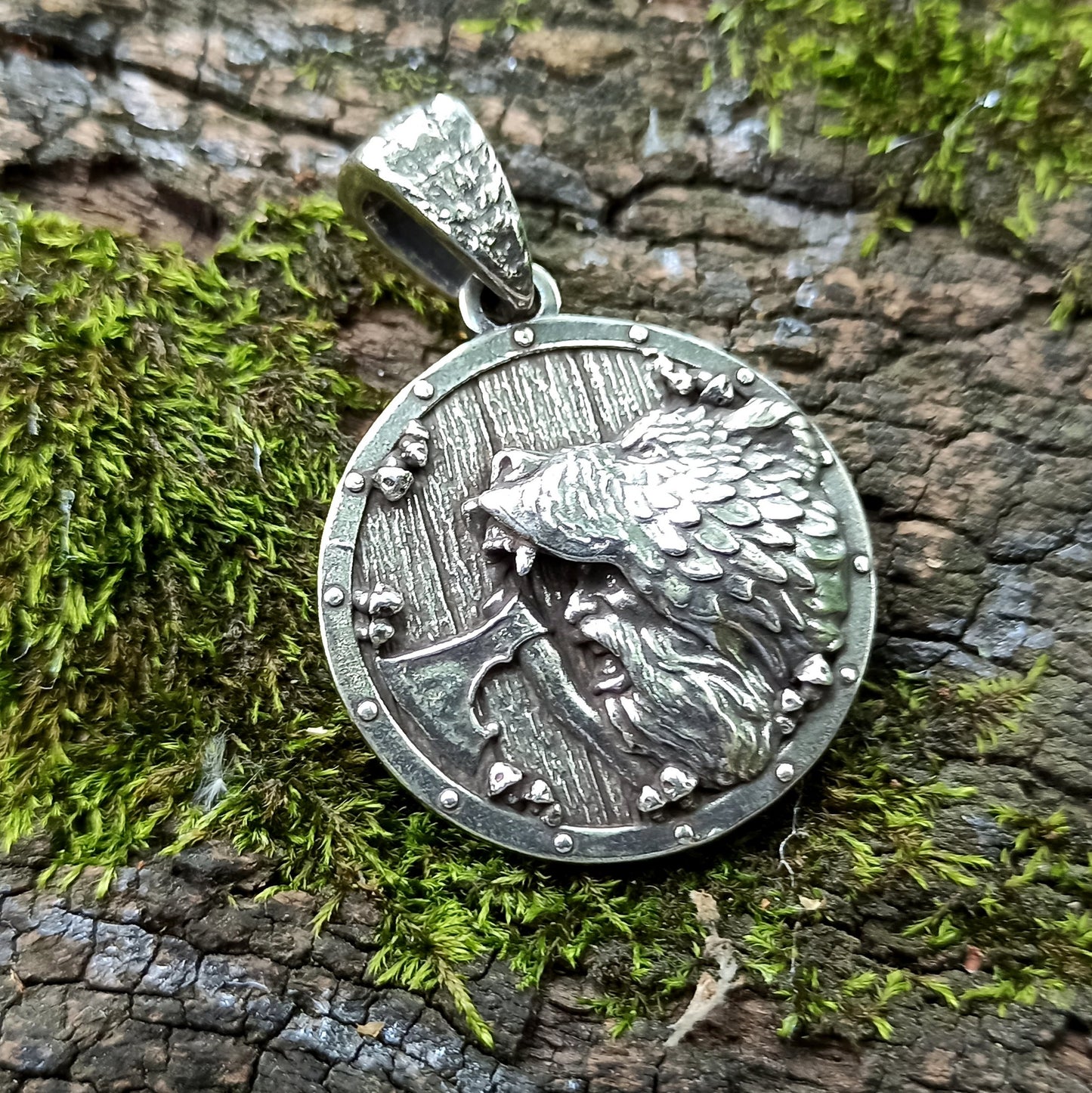 Berserker silver pendant