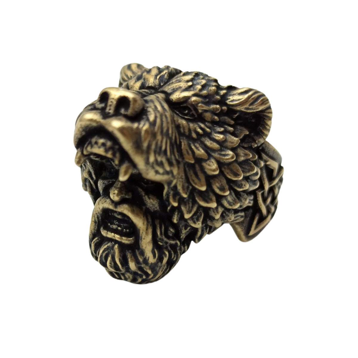 Berserk warrior bronze ring