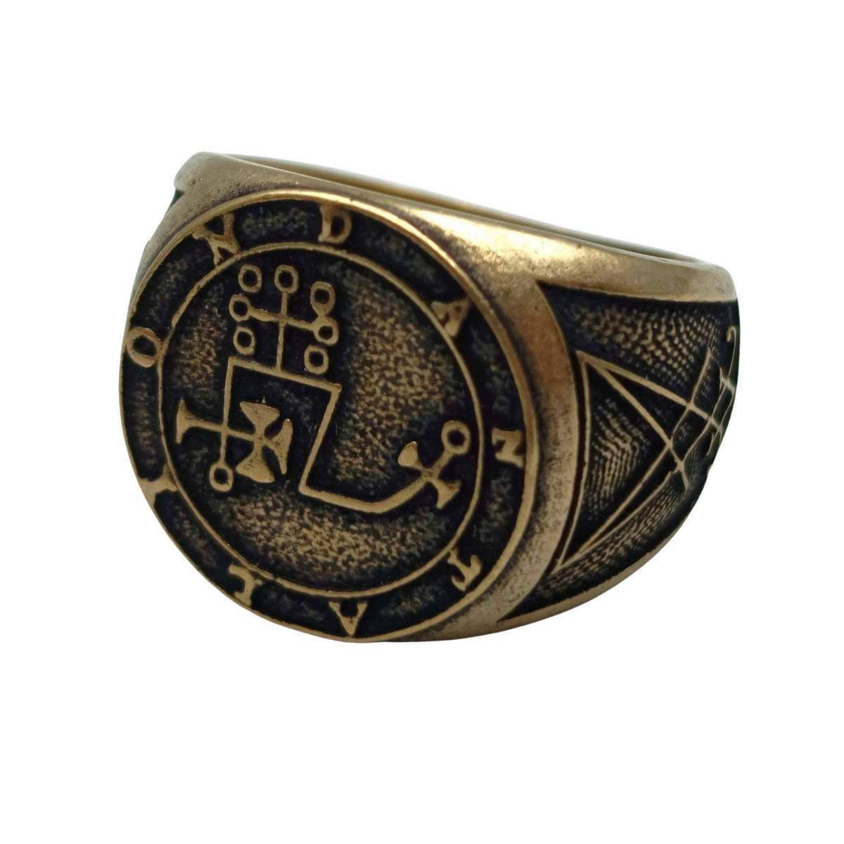 Dantalion sigil ring from bronze 6 US Bronze with patina 