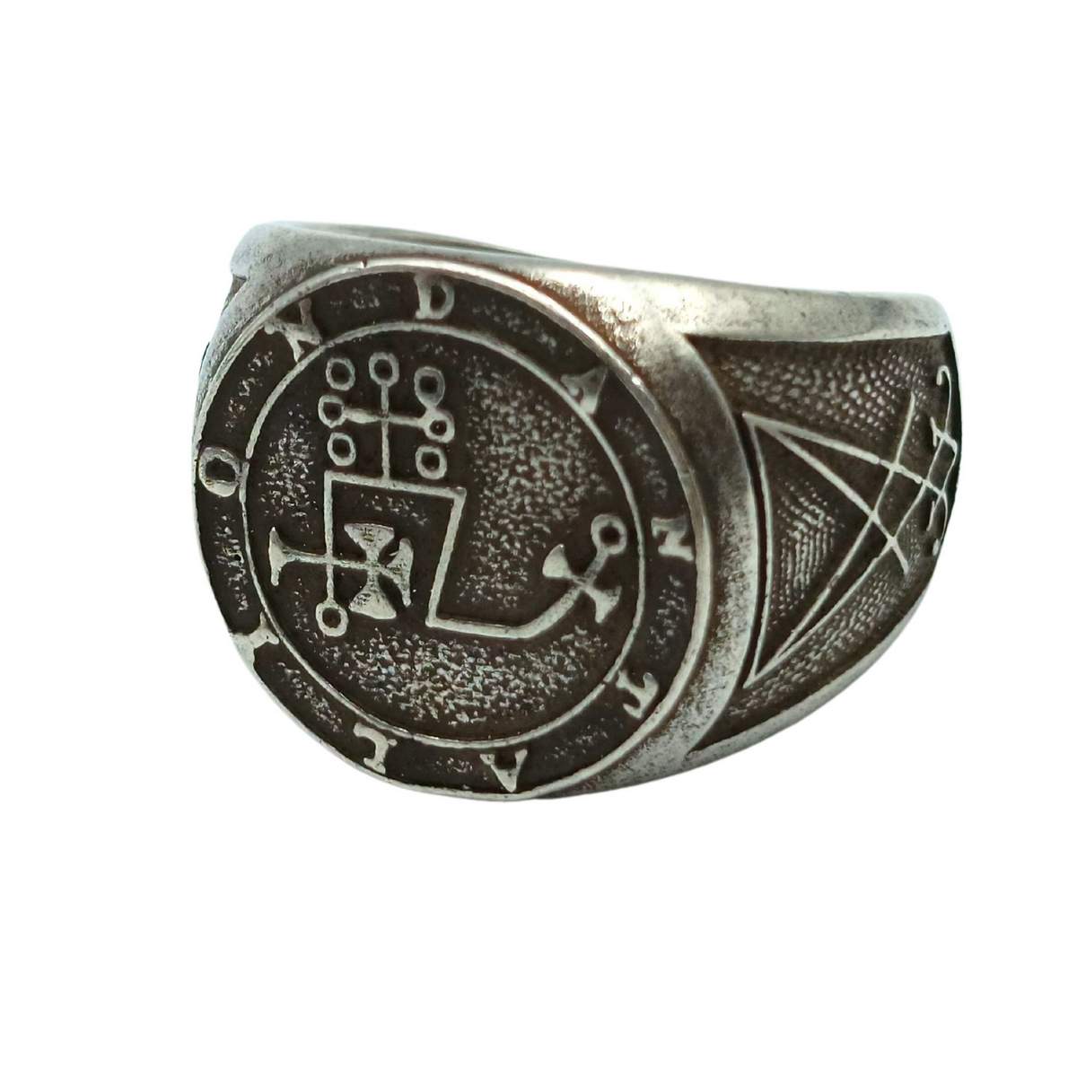 Dantalion sigil ring from bronze 6 US Silver plating 