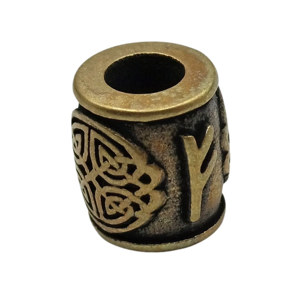 Perle de bronze runique Fehu