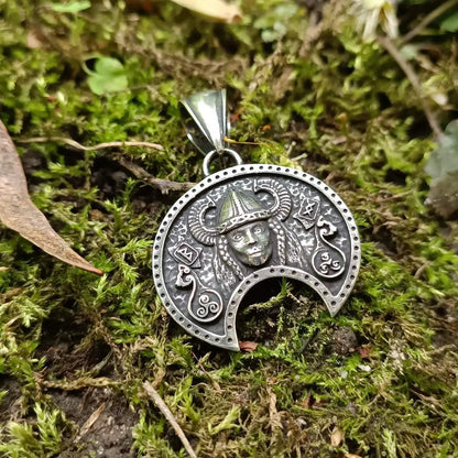 Goddesse Freya silver pendant