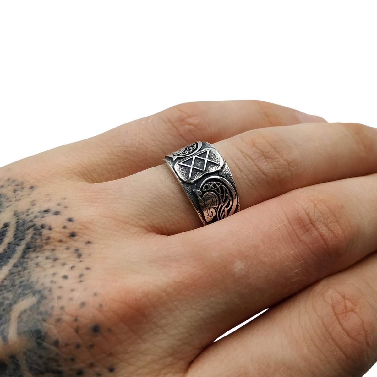 Norse Goddess Freya silver ring   