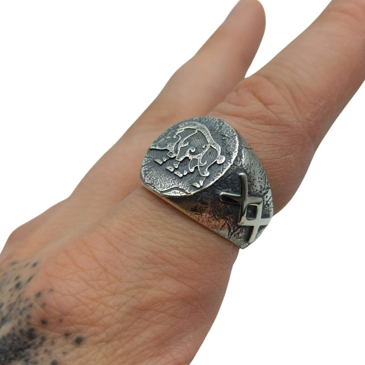 Freyr Boar silver signet ring