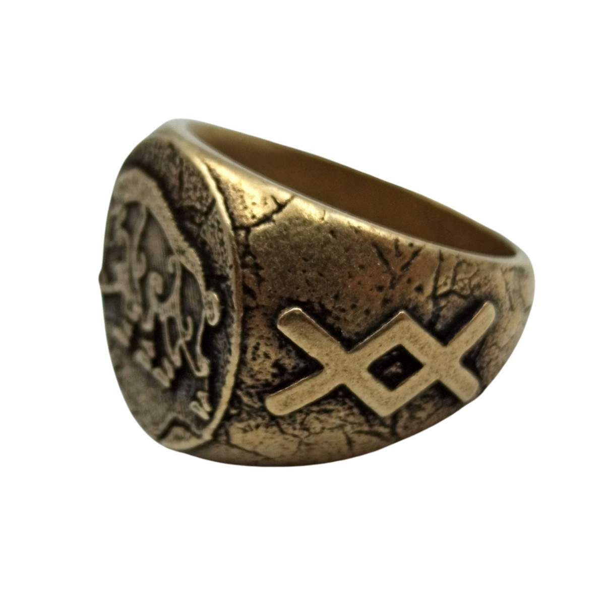 Goddess Freya Bronze Ring Norse Jewelry for Women 9 US / Bronze with Patina