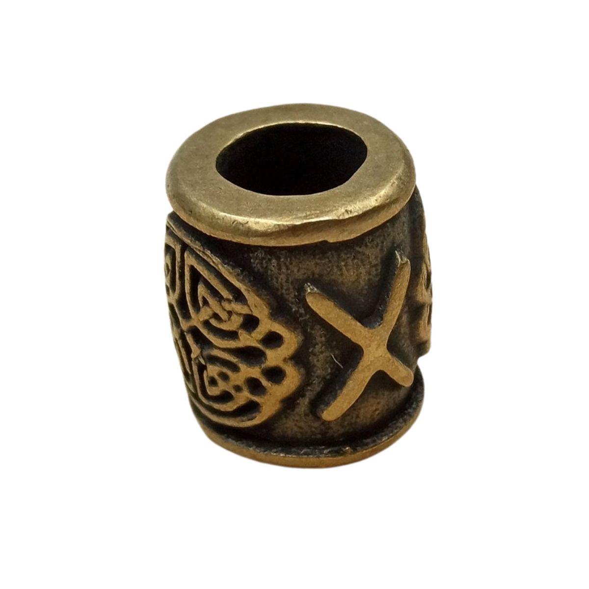 Gebo rune bronze bead