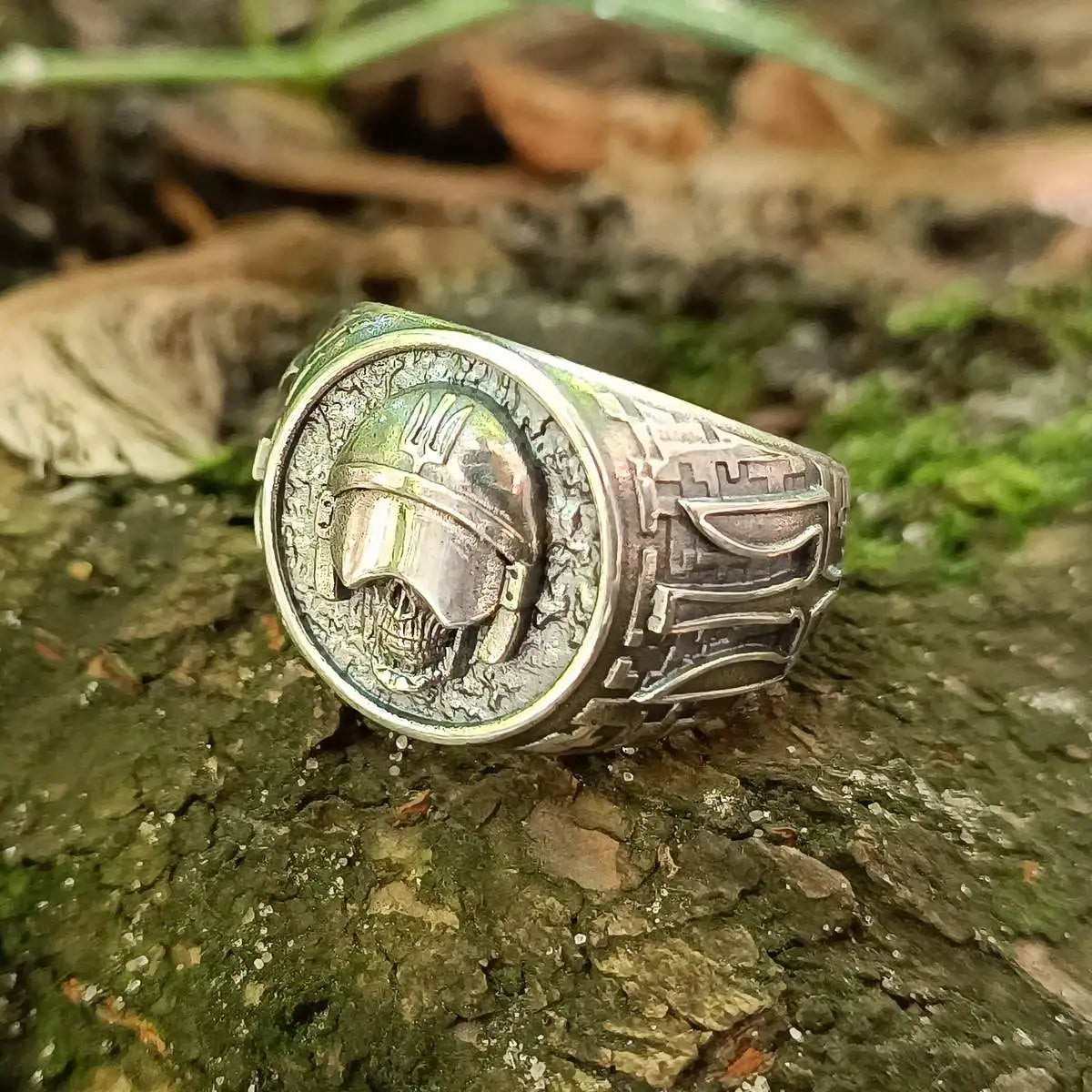 The Ghost of Kyiv combat ace pilot silver ring Ukrainian army