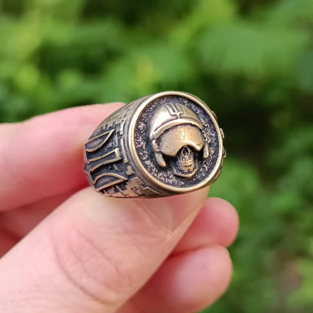 The Ghost of Kyiv signet ring from bronze   
