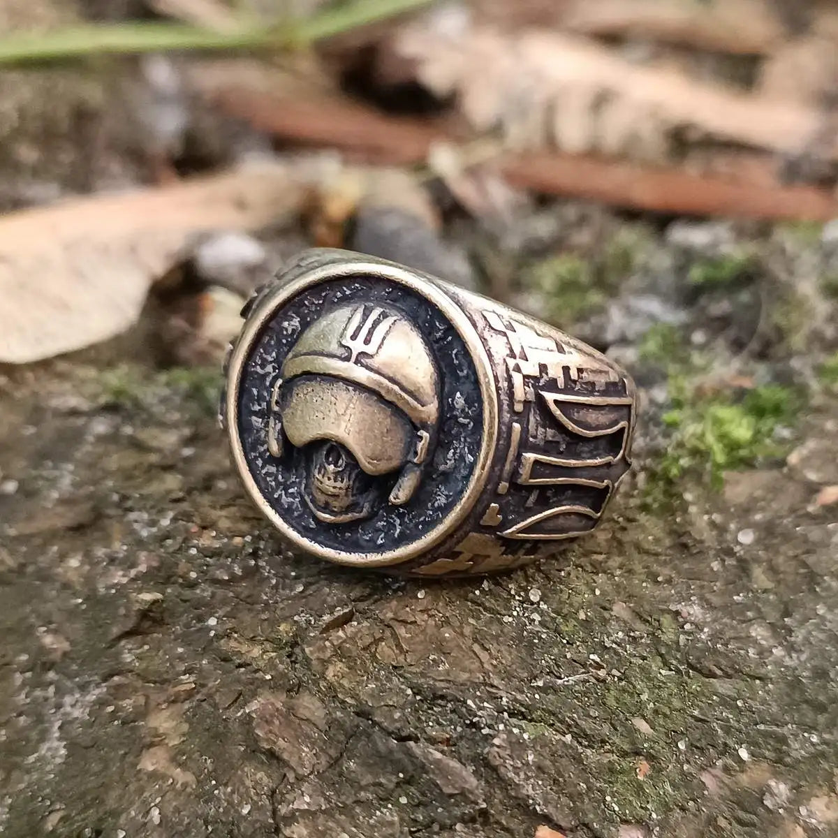 The Ghost of Kyiv signet ring from bronze   